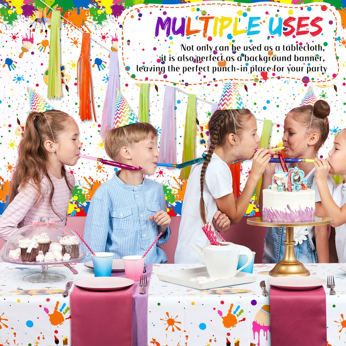 Queekay paint party decor backdrop brightens any art-filled celebration