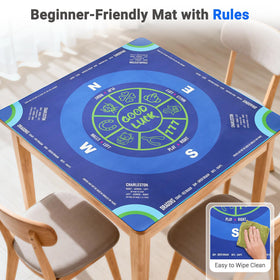 32.4 by 32.4 inch QUEENLINK mat fits many games.