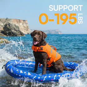 Queenmore large-dog float supports up to 195 lbs for big breeds.