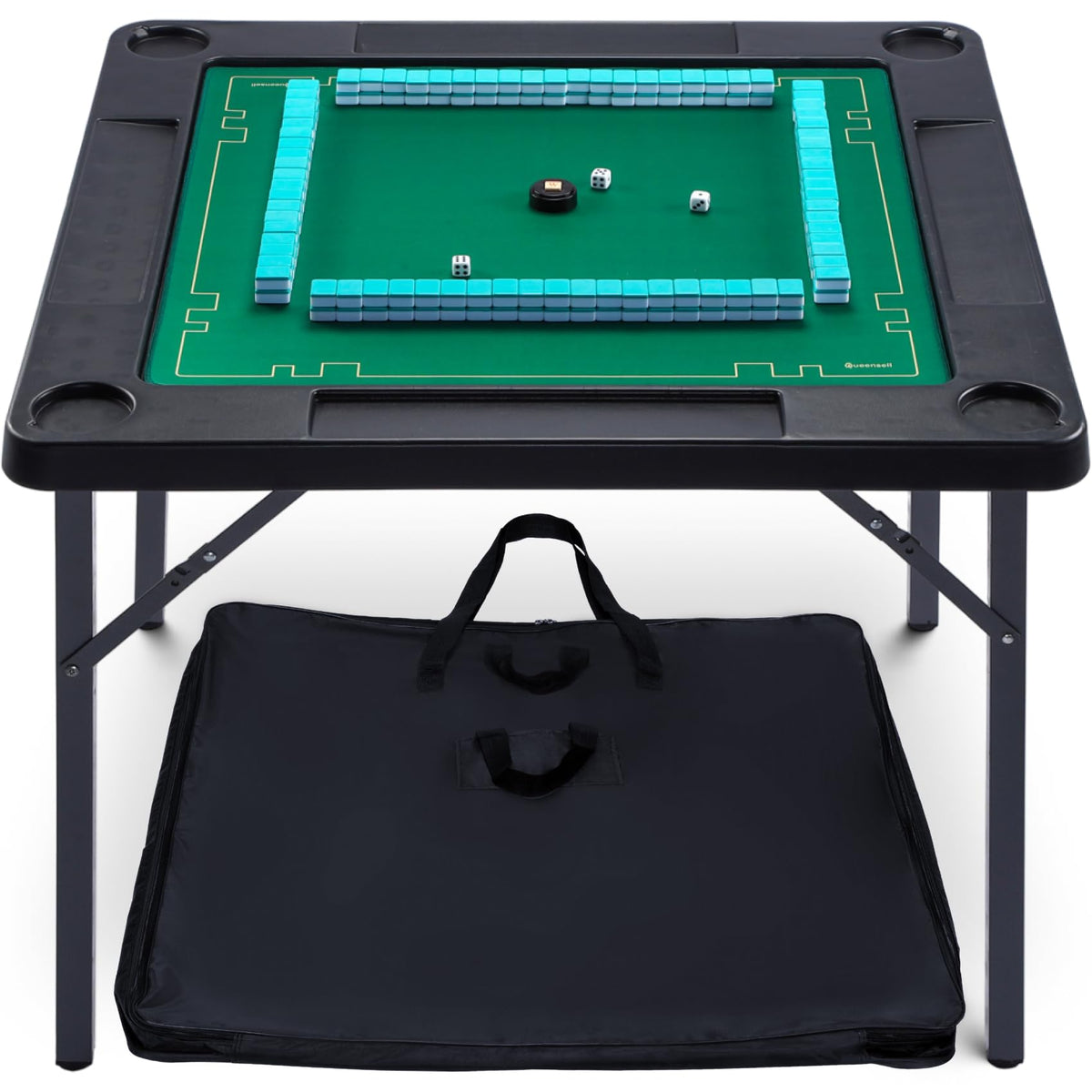 Queensell 35-inch folding table top with a durable HDPE surface for smooth gameplay.
