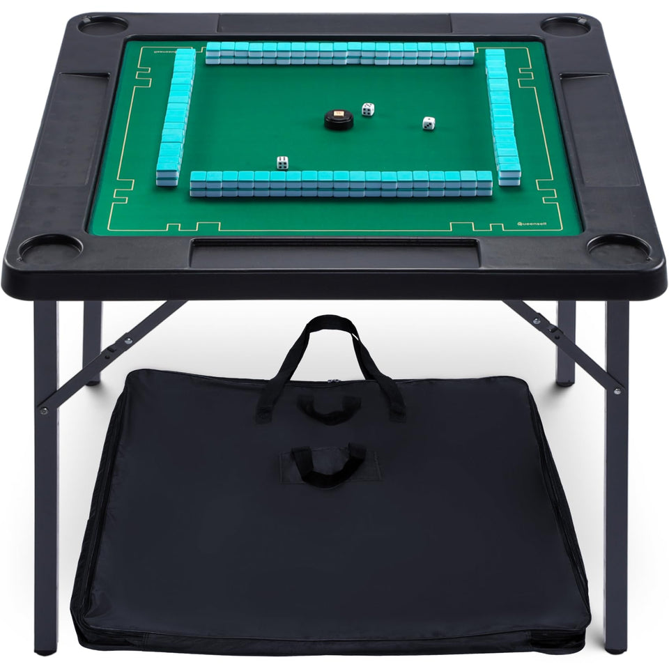 Queensell 35-inch folding table top with a durable HDPE surface for smooth gameplay.