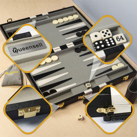 Queensell backgammon instruction booklet helps players learn rules quickly