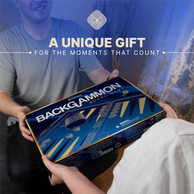 Queensell Backgammon instruction booklet guides setup and rules.
