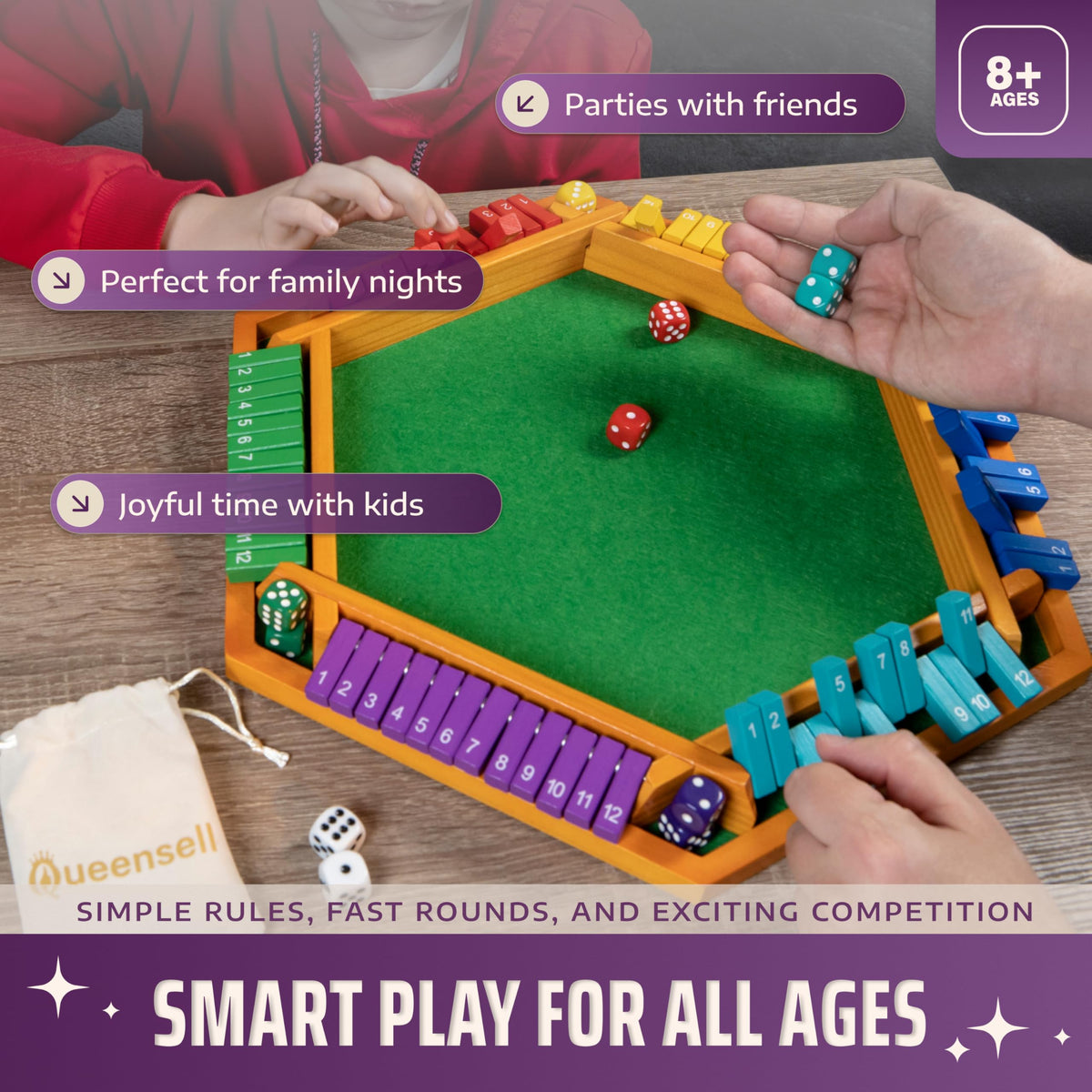 Queensell Color Shut The Box gift-ready packaging for gifting.