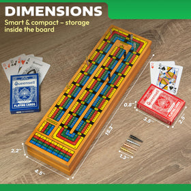 Queensell cribbage two decks of custom playing cards included