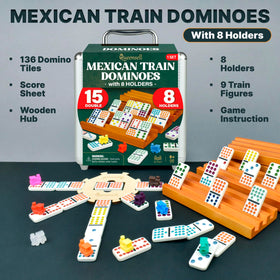 Queensell domino tile holders keeping pieces secure during play