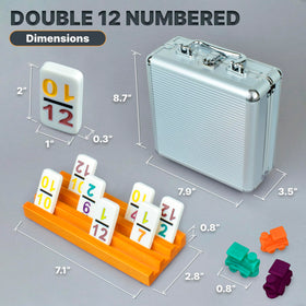 Queensell domino tiles with numbers help track rounds and scoring during games.
