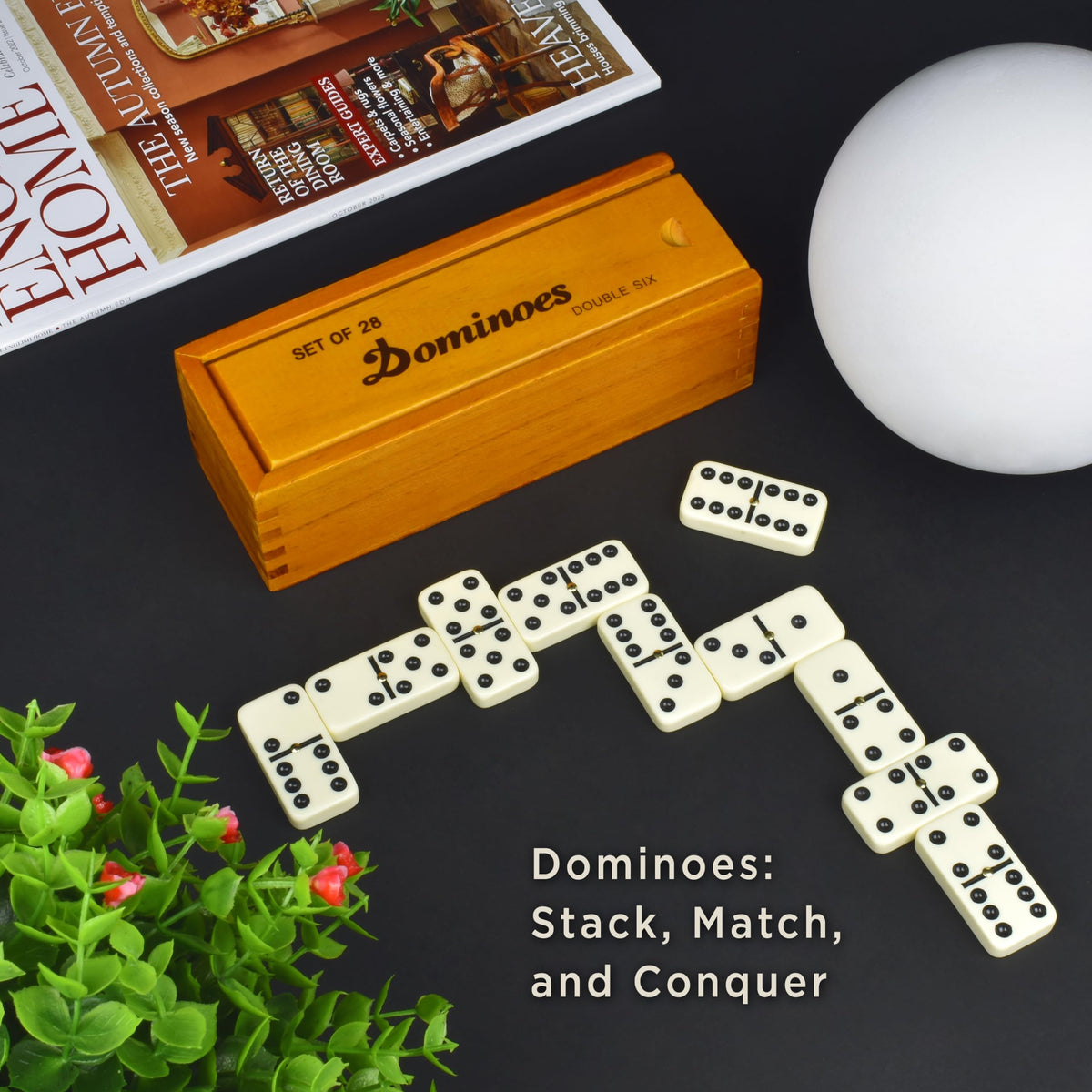 Queensell Dominos compact size and balanced weight for smooth play.