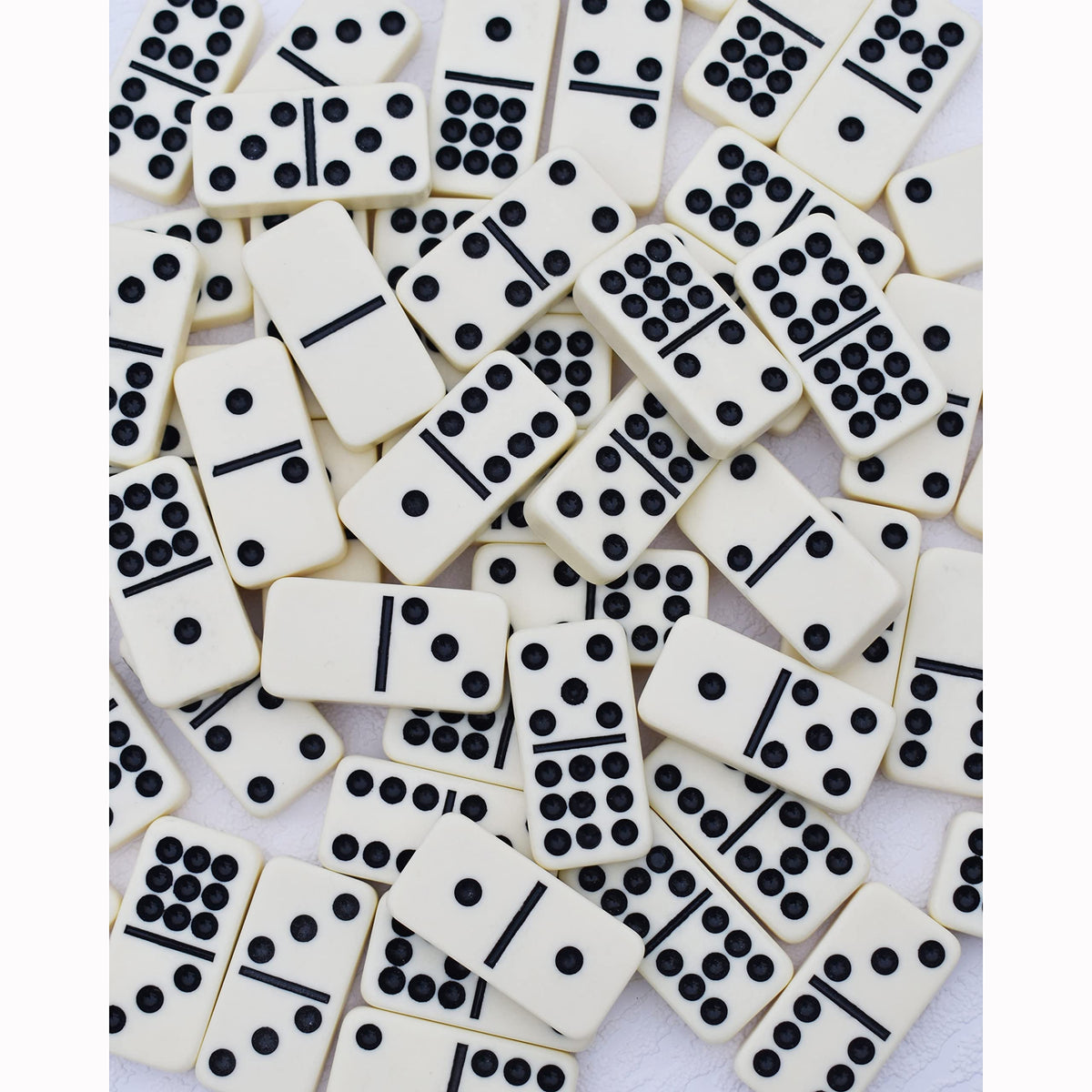 Queensell Dominos Double 9 on-table setup for cozy game nights.