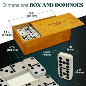 Queensell Dominos Double 9 tiles stacked with durable ivory-toned surfaces.