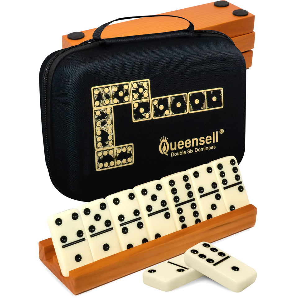 Queensell Dominos tiles with double six pips ready for game night