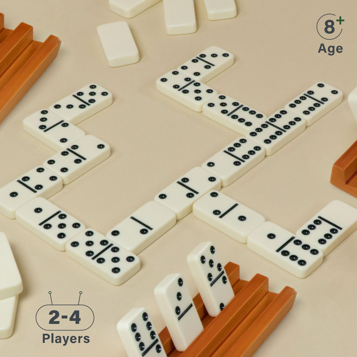 Queensell travel case open with dominos ready to play