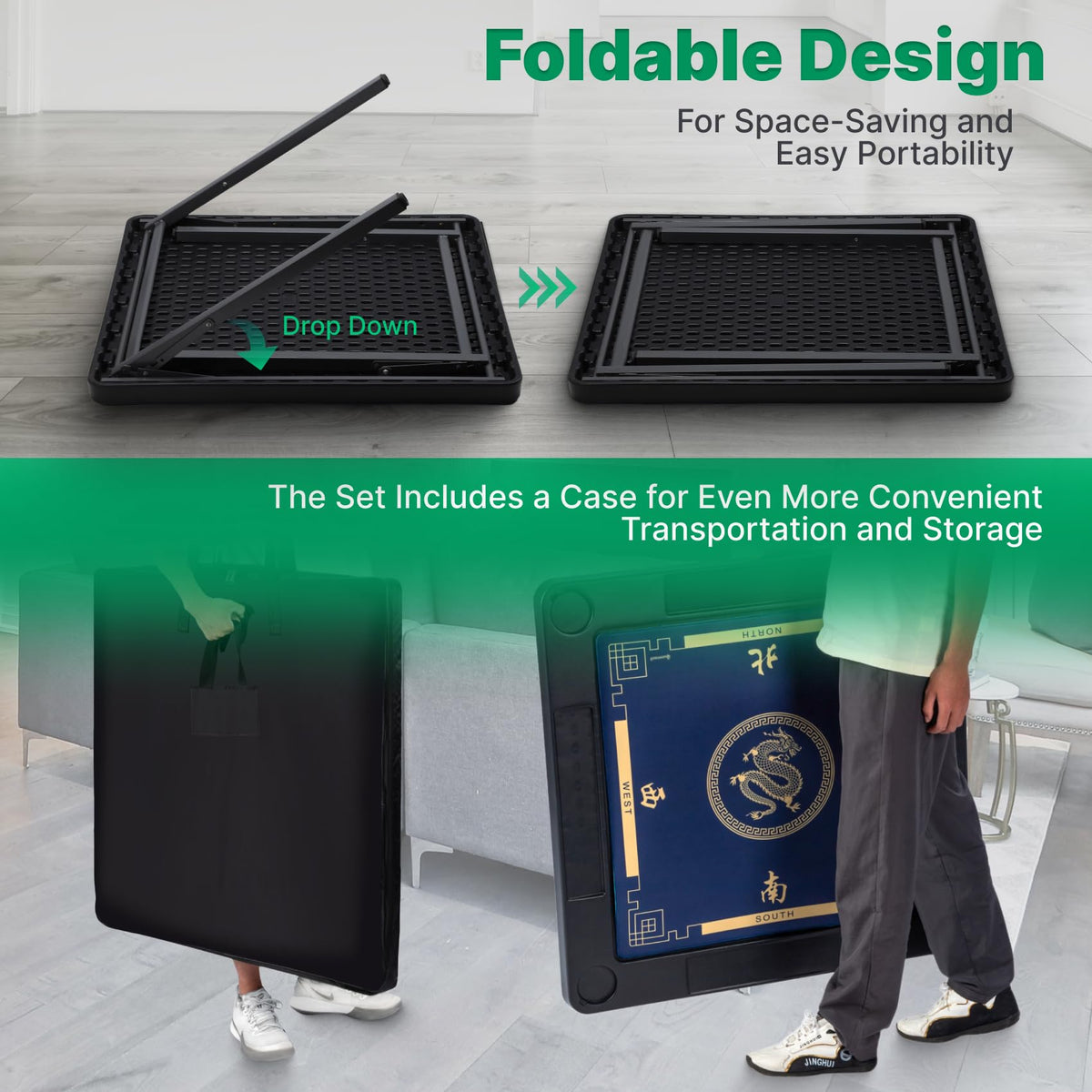 Queensell foldable design for quick setup and compact storage after play.