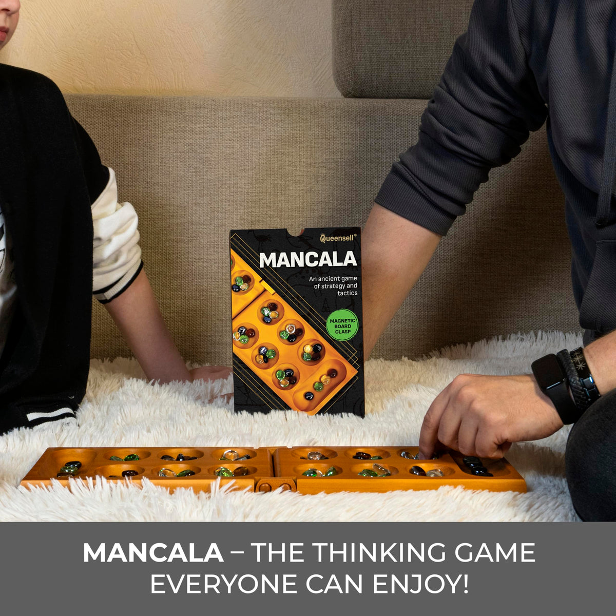 Queensell gift-ready Mancala packaging for holidays and birthdays
