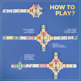 Queensell Mexican Train set arrives ready to play right out of the box.