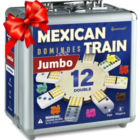 Queensell Mexican Train jumbo tiles provide easy handling for longer sessions.