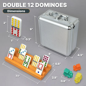 Queensell Mexican Train tiles 91-count enable varied, strategic domino play.