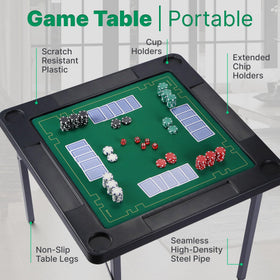Queensell multipurpose game table suitable for cards, chess, and puzzles.