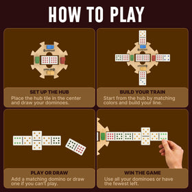 Queensell domino game set ready for lively game nights and travel