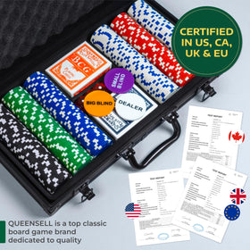 Queensell dealer and blind buttons simplify live rounds