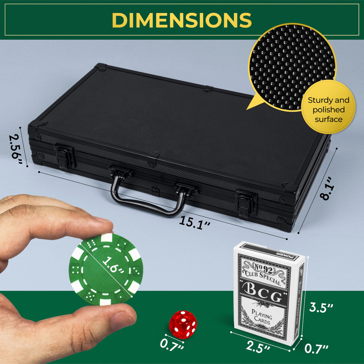 Queensell multicolor poker chips for clear blind structure visibility