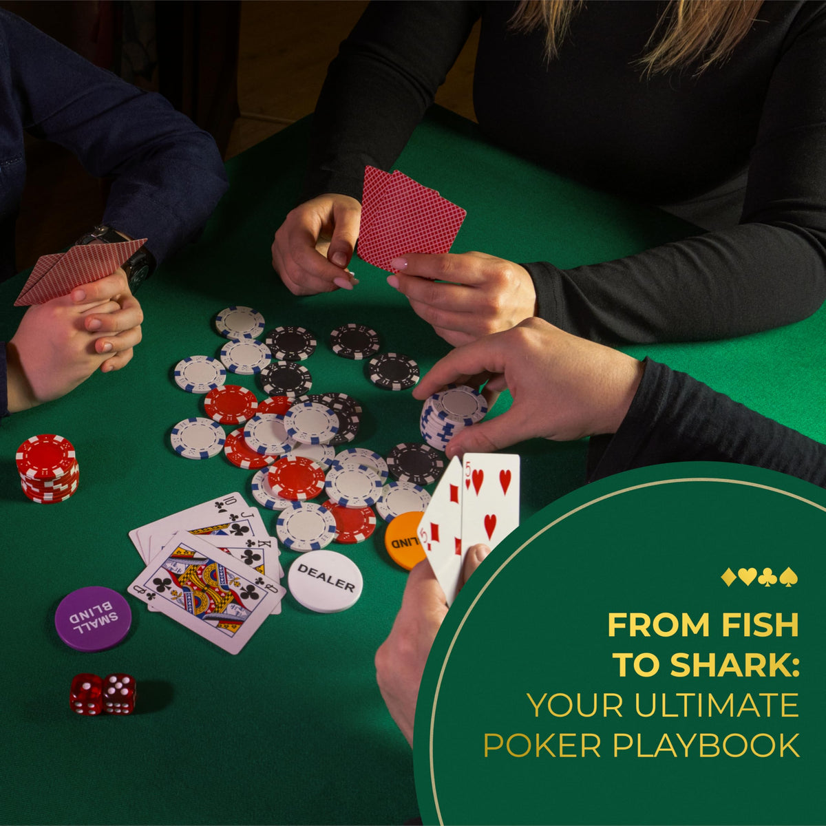 Queensell travel-ready poker set fits on any table