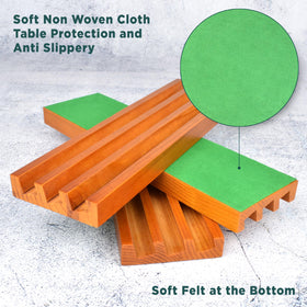 Queensell premium pine wood domino stand provides long-lasting durability and smooth handling.