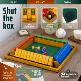 Queensell shut the box anti-slip bottom keeps play stable on any surface.