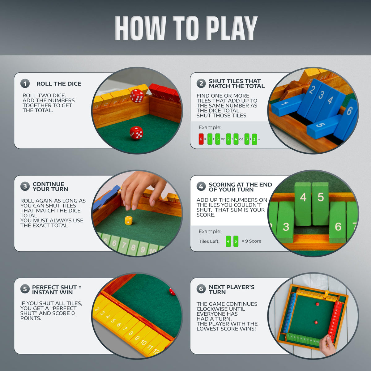 Queensell Shut The Box is ideal for family nights and gatherings.