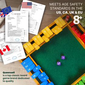 Queensell shut the box premium packaging highlights quality craftsmanship.