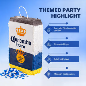 Quefinity Coromba pinata for adult parties adds interactive, memorable photos.
