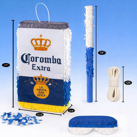 Quefinity Coromba pinata stick and rope included for quick, mess-free setup.