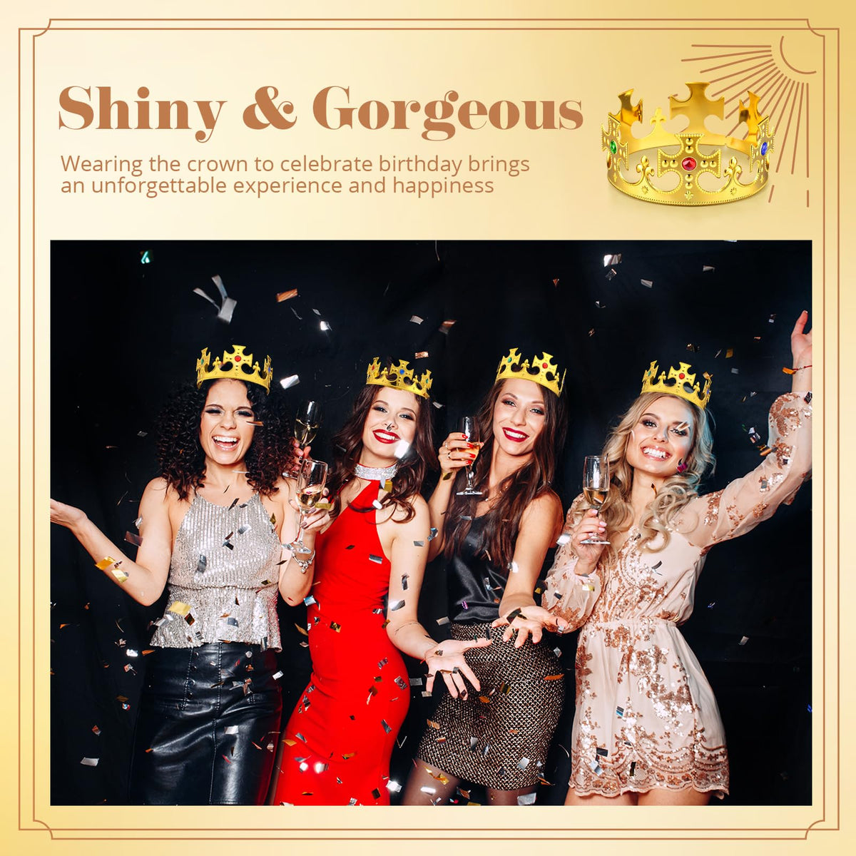 Quelay crown with adjustable buckle for secure, comfortable fit.