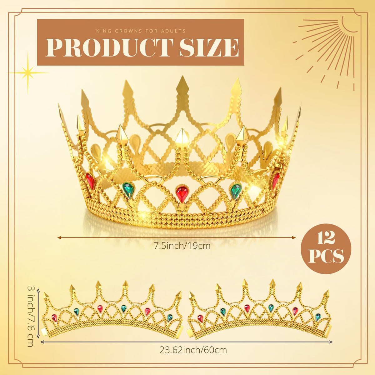 Quelay crown jewels with colorful embellishments for festive vibes