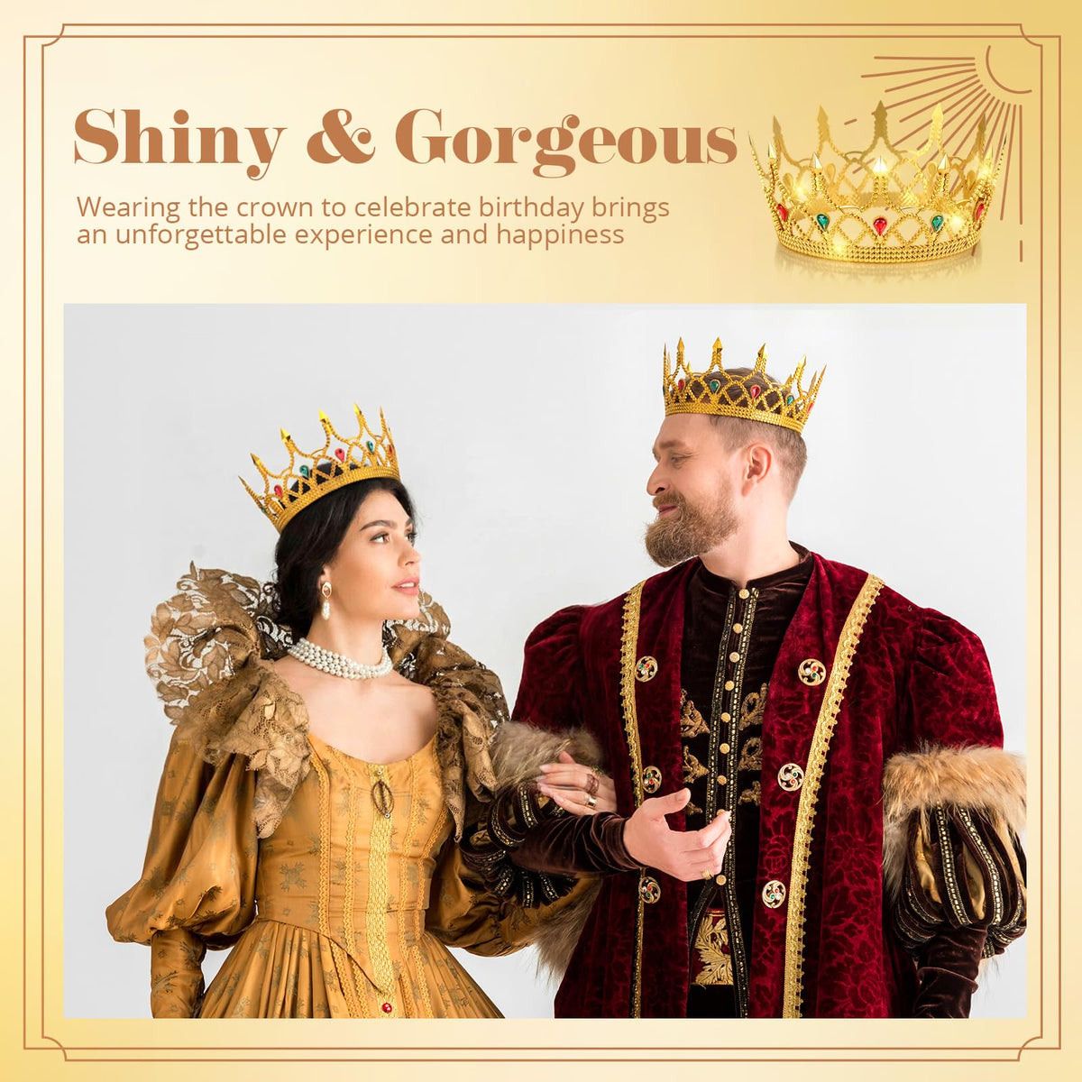 Quelay gold crown showing smooth surface and bright finish