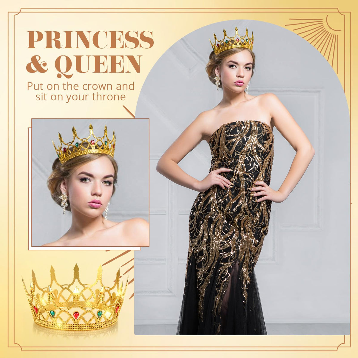 Quelay crown suitable for photo booths and cosplay use