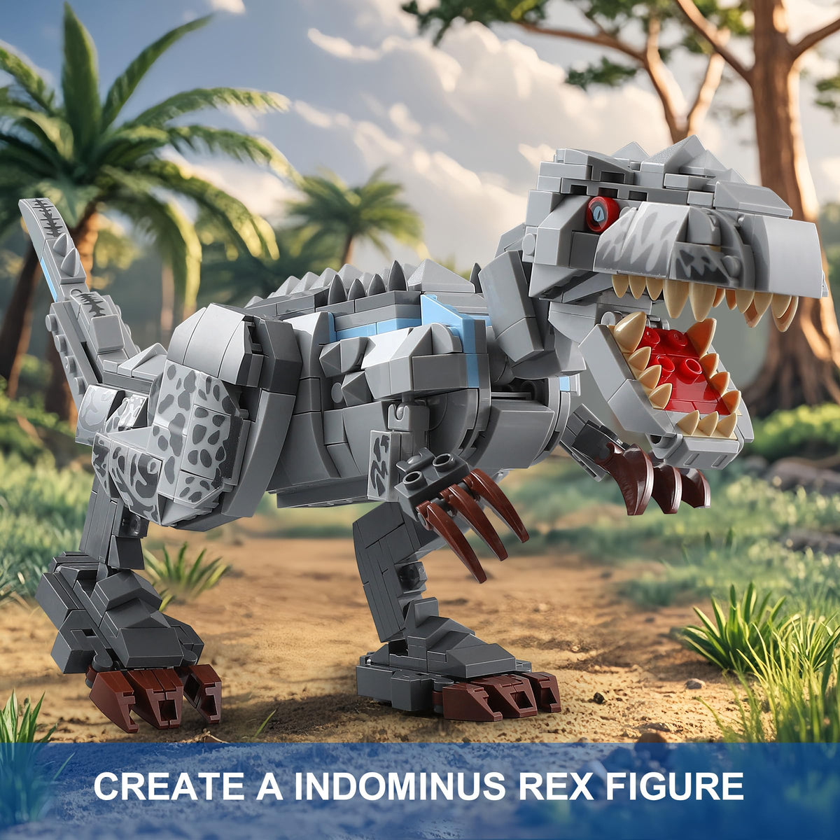 QUENTINAG Indominus Rex features detailed sculpt for dynamic battle setups