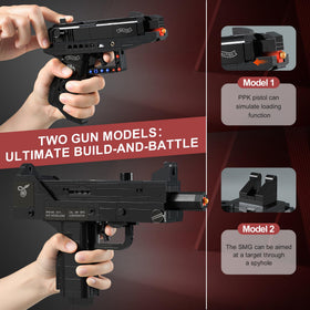 QUENTINAG MAC-10 building model visual focusing compact SMG replica for action-packed storytelling.