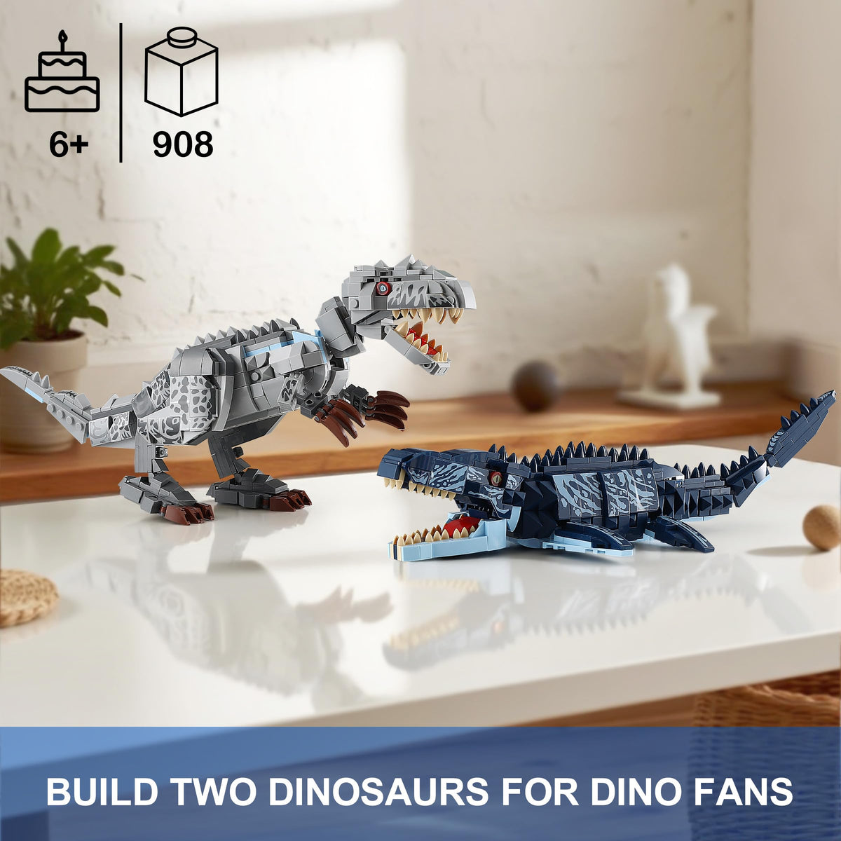 QUENTINAG Mosasaurus extends to 13.7 inches for dramatic display and action poses