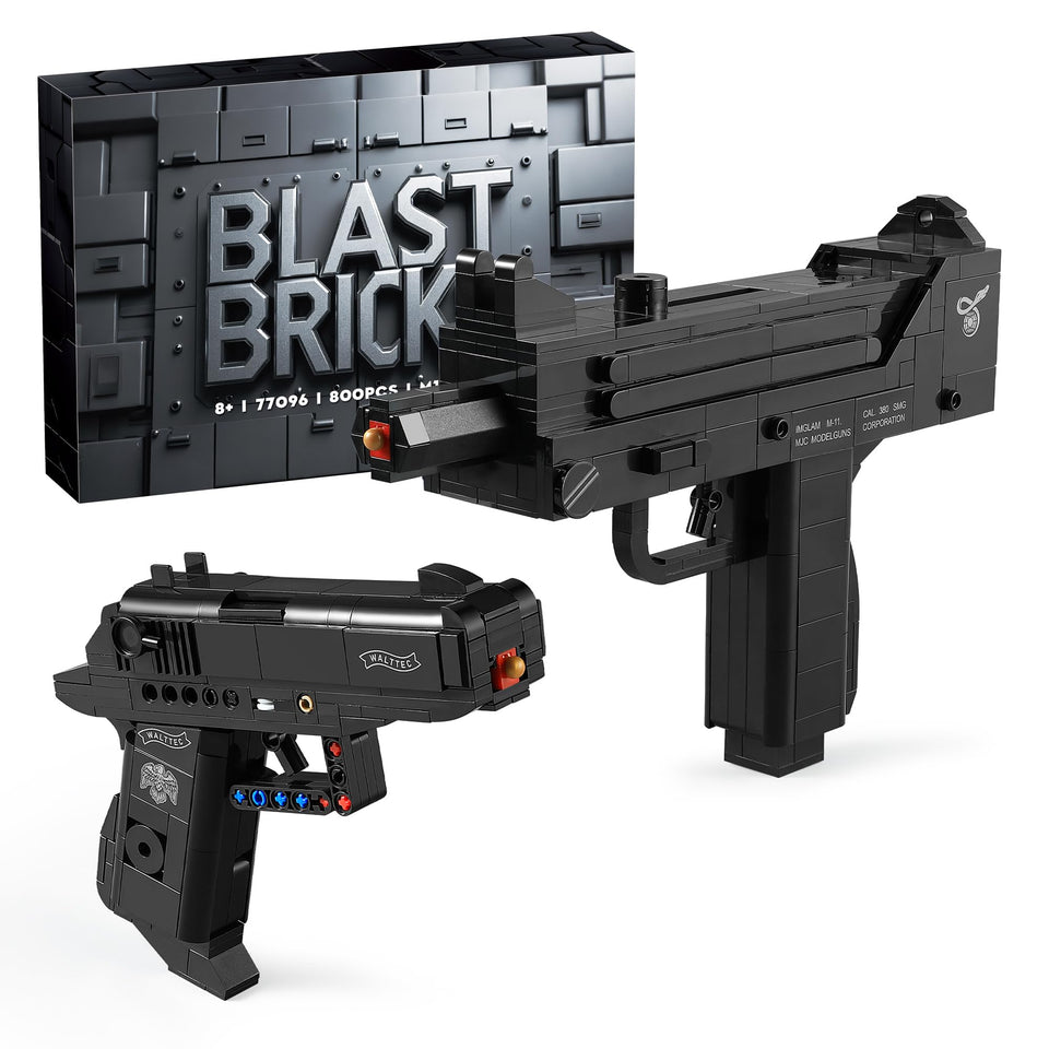 QUENTINAG Walther PPK building model visual focusing pistol replica for imaginative play.