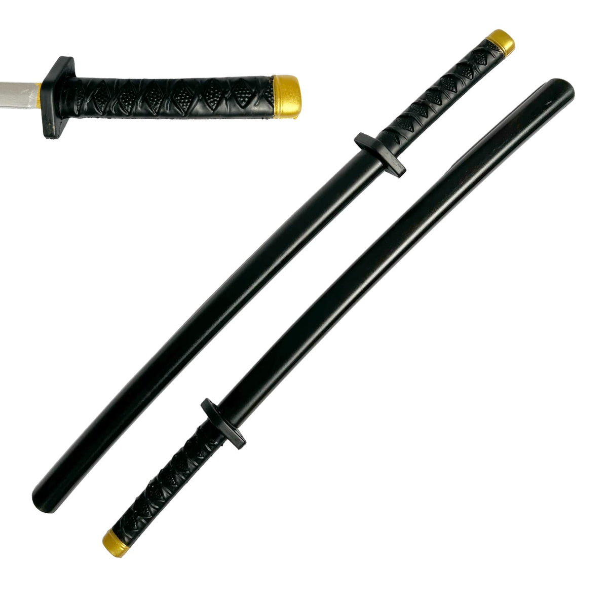 QUEQUAQUI wakizashi-foam-swords 2-pack with detailed wrap for cosplay