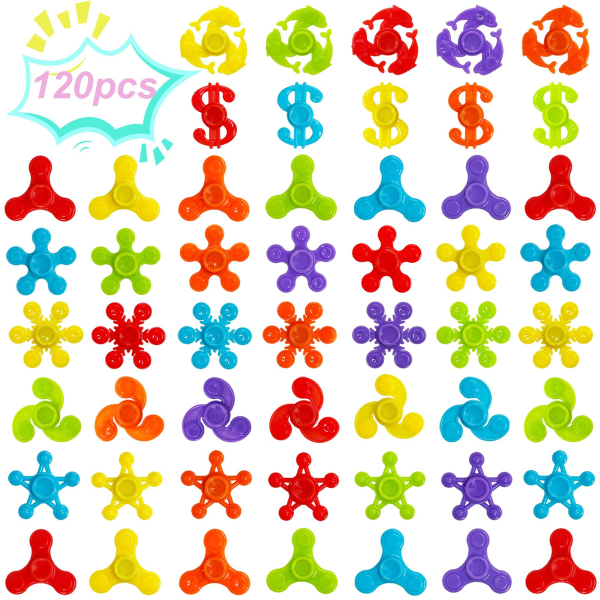Quhiu mini fidget spinner in bright colors for classroom sharing and fun