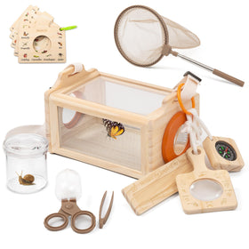 Quibbyboo wooden bug catcher kit for outdoor discovery and STEM play