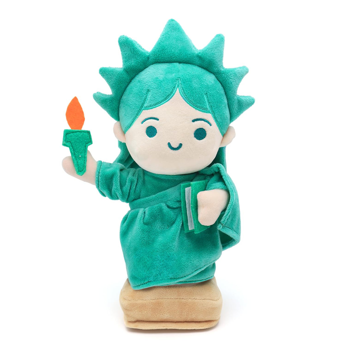 Quick Horse Statue of Liberty plush full-body 13-inch figure, soft and cuddly for kids.
