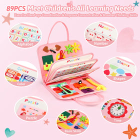 Quiet Flower travel-friendly busy board ideal for planes and cars.
