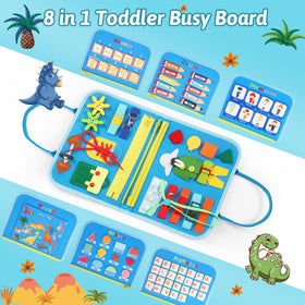 Quiet Flower busy book showing detachable pages for shared and focused play.