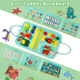 Quiet Flower Montessori busy book with Velcro pages for easy rearrangement