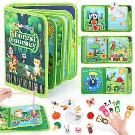 Quiet Flower Busy Book forest adventure with fishing game boosts interactive toddler play