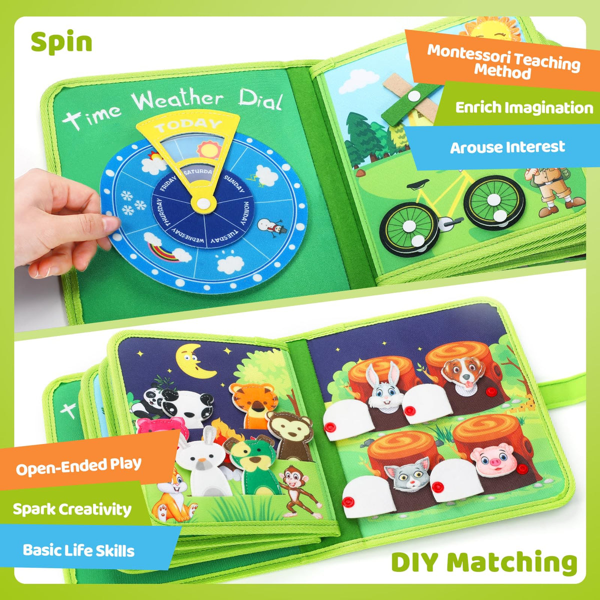 Quiet Flower Busy Book sound duck adds interactive, quiet play