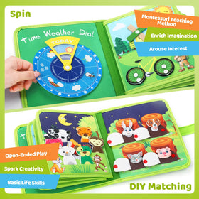 Quiet Flower Busy Book sound duck adds interactive, quiet play